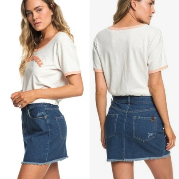 Roxy icon denim skirt size small - Picture 1 of 4